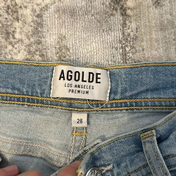 AGOLDE Distressed Light Wash Jean - Picture 2 of 5
